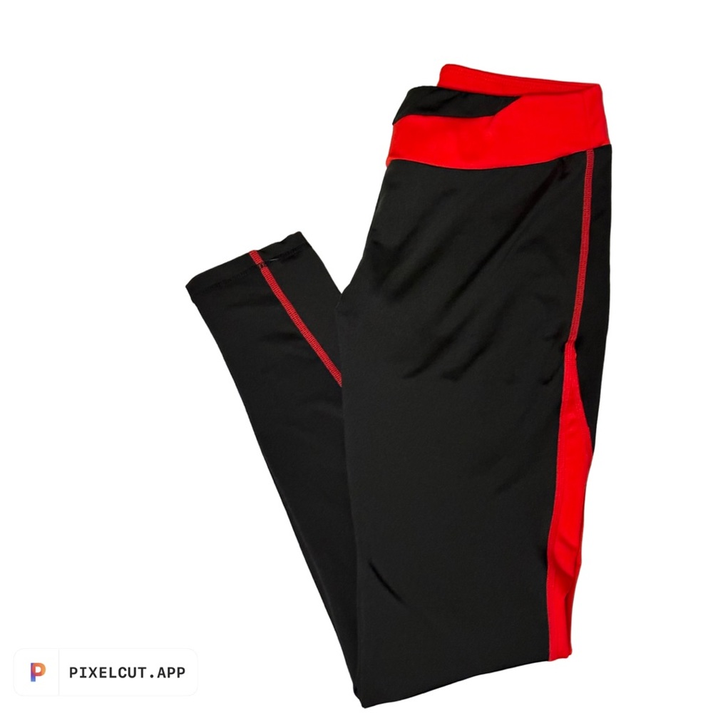 SHEIN Women’s Leggings | Small | Black and Red | 90% Polyester | 10% Spandex